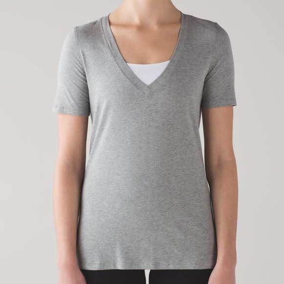 Lululemon Athletica Women's Love Tee IV in Heathered Medium Grey - Picture 1 of 7
